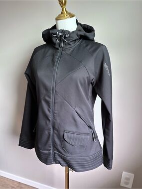 Salomon black softshell fitted ski snowboard winter snow jacket Women's neutral